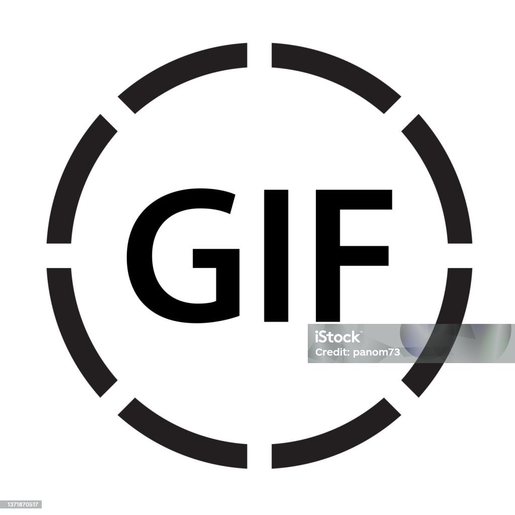 Gif icon vector for graphic design, logo, website, social media, mobile app, UI illustration